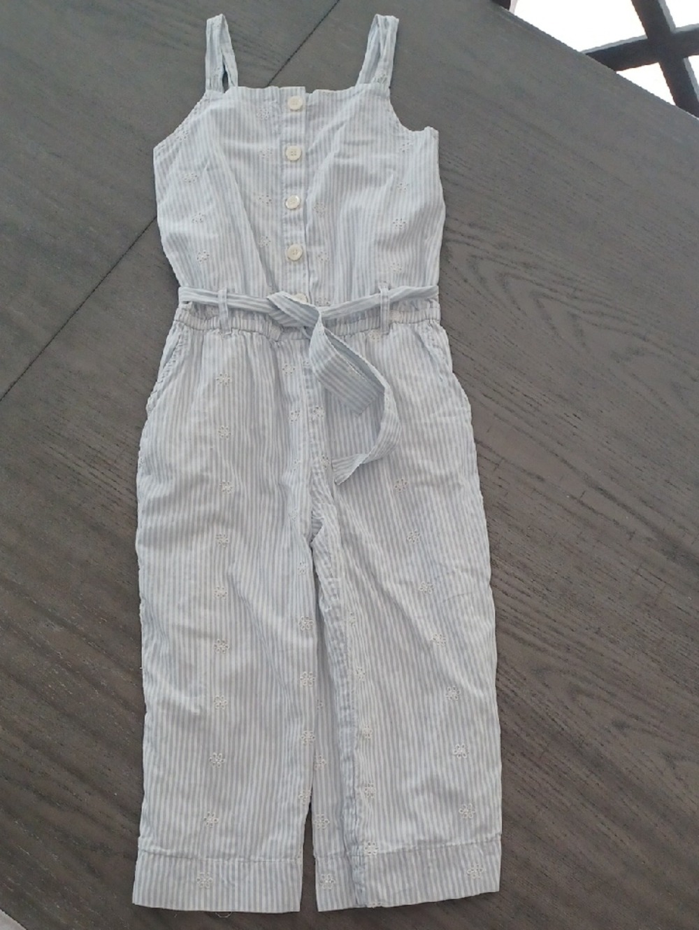 GAP Kids Blue and White Striped Romper